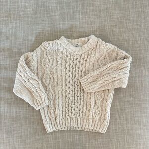 H&M Cream Cable Knit Sweater for Girls